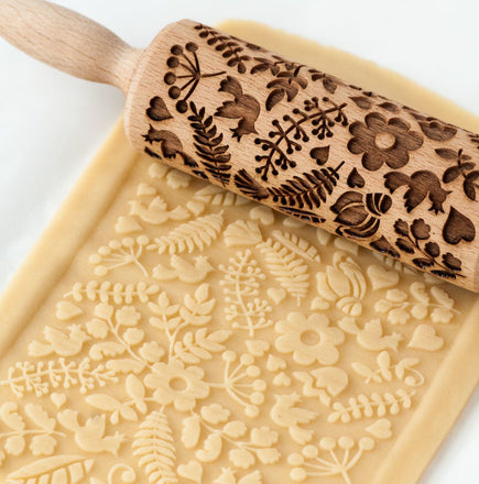 Embossed Co., Embossed Rolling Pins, Solid Wood
